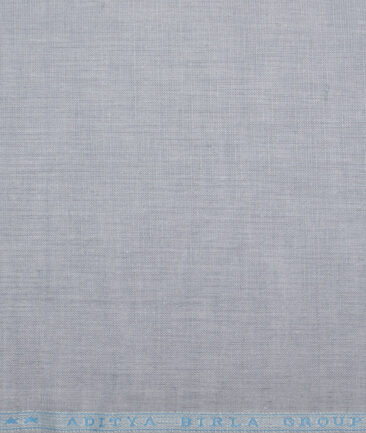 Cavallo by Linen Club  Cotton Linen Solids Shirting Fabric (Light Silver Grey)