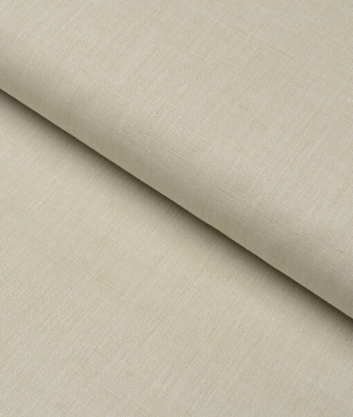 Cavallo by Linen Club  Cotton Linen Solids Shirting Fabric (Moon Mist Beige)