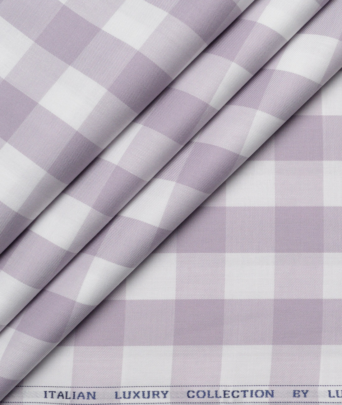 Luthai Giza Cotton Checks Shirting Fabric (White & Purple) Luthai Giza Cotton Checks Shirting Fabric (White & Purple)