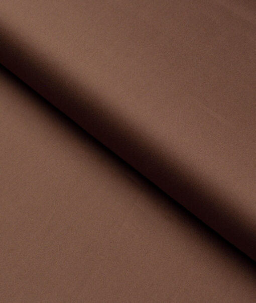 Luthai Cotton Solids Shirt or Kurta Pajama Fabric (Copper Brown) - Image 4