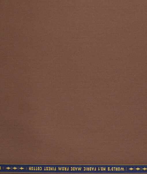 Luthai Cotton Solids Shirt or Kurta Pajama Fabric (Copper Brown) - Image 5