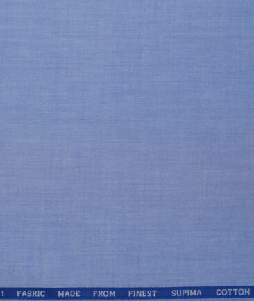 Luthai  Supima Cotton Solids Shirting Fabric (Cornflower Blue)