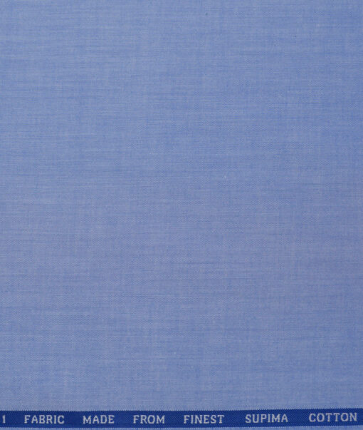 Luthai  Supima Cotton Solids Shirting Fabric (Cornflower Blue)