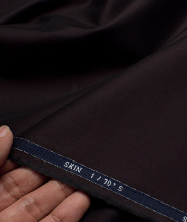 Luthai  Supima Cotton Solids Shirting Fabric (Dark Chocolate Brown)