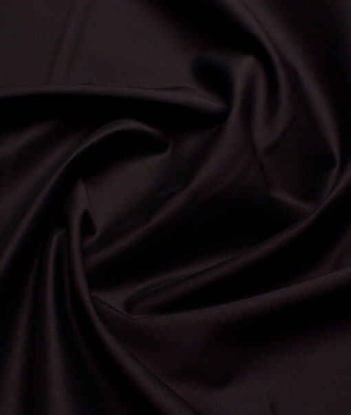 Luthai  Supima Cotton Solids Shirting Fabric (Dark Chocolate Brown)