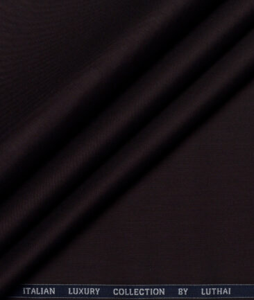 Luthai  Supima Cotton Solids Shirting Fabric (Dark Chocolate Brown)
