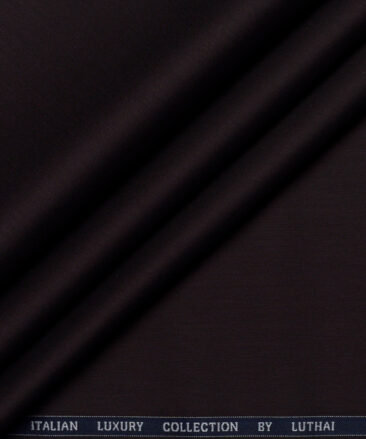 Luthai  Supima Cotton Solids Shirting Fabric (Dark Chocolate Brown)