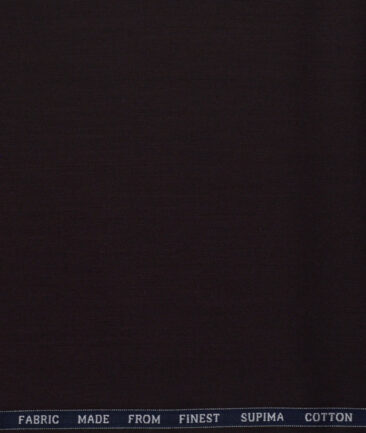 Luthai  Supima Cotton Solids Shirting Fabric (Dark Chocolate Brown)
