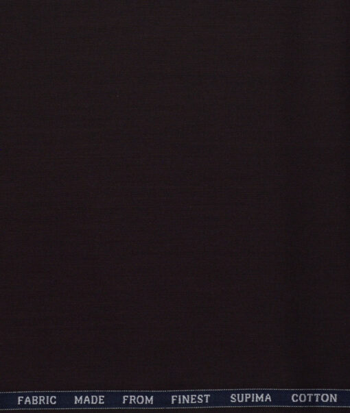 Luthai  Supima Cotton Solids Shirting Fabric (Dark Chocolate Brown)