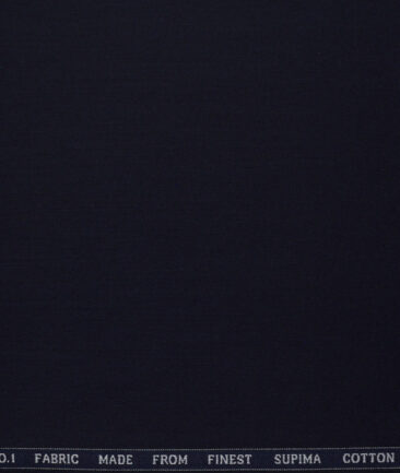 Luthai  Supima Cotton Solids Shirting Fabric (Navy Blue)