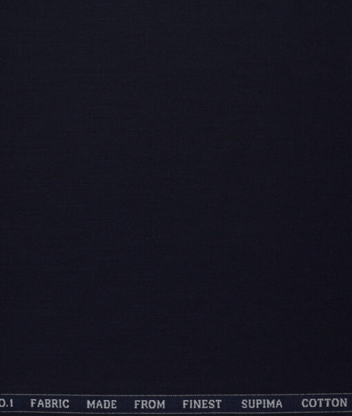 Luthai  Supima Cotton Solids Shirting Fabric (Navy Blue)