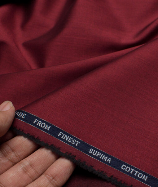 Luthai  Supima Cotton Solids Shirting Fabric (Maroon)