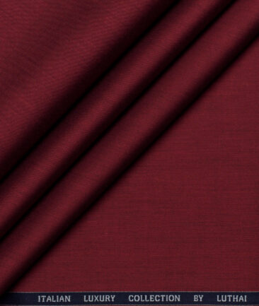 Luthai  Supima Cotton Solids Shirting Fabric (Maroon)
