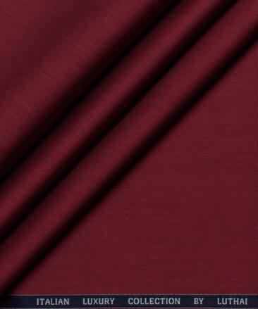 Luthai  Supima Cotton Solids Shirting Fabric (Maroon)