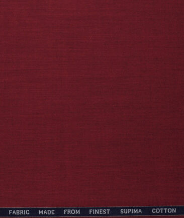 Luthai  Supima Cotton Solids Shirting Fabric (Maroon)