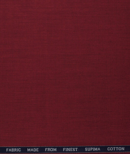 Luthai  Supima Cotton Solids Shirting Fabric (Maroon)