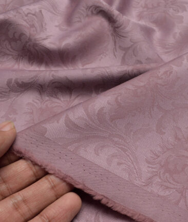 Luthai  Supima Cotton Self Design Shirting Fabric (Faded Pink)