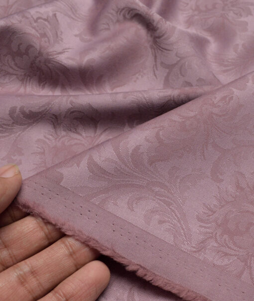Luthai  Supima Cotton Self Design Shirting Fabric (Faded Pink)
