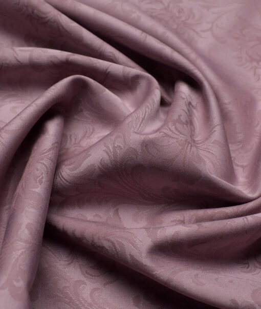Luthai  Supima Cotton Self Design Shirting Fabric (Faded Pink)