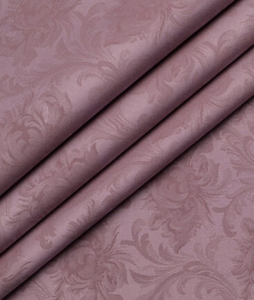 Luthai  Supima Cotton Self Design Shirting Fabric (Faded Pink)