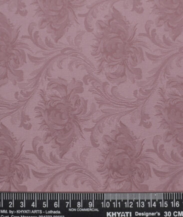 Luthai  Supima Cotton Self Design Shirting Fabric (Faded Pink)