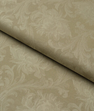 Luthai  Supima Cotton Self Design Shirting Fabric (Pale Olive Green)