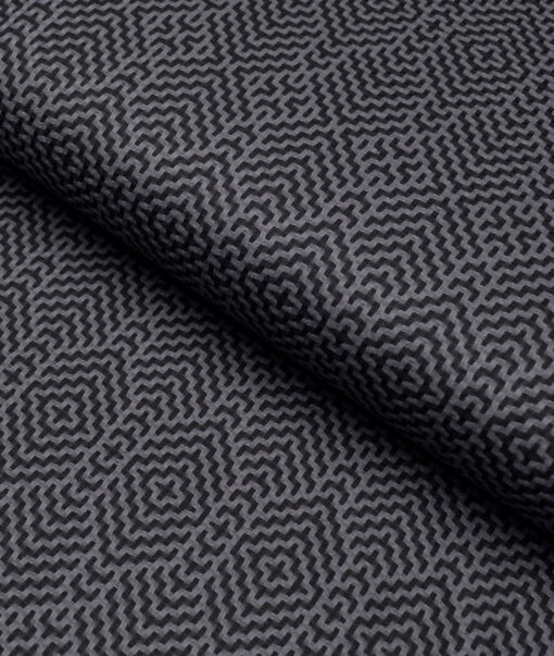 Reid & Taylor  Giza Cotton Self Design Shirting Fabric (Grey)