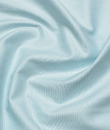 Reid & Taylor  Giza Cotton Striped Shirting Fabric (Frost Mint Blue)