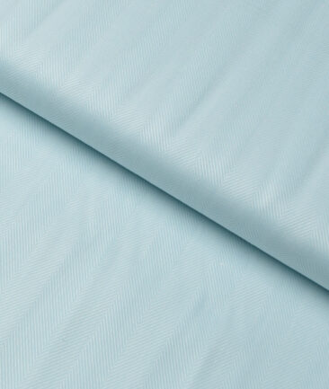 Reid & Taylor  Giza Cotton Striped Shirting Fabric (Frost Mint Blue)