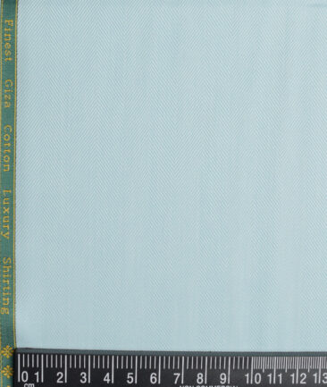Reid & Taylor  Giza Cotton Striped Shirting Fabric (Frost Mint Blue)