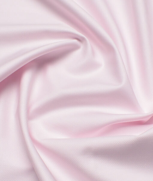 Reid & Taylor  Giza Cotton Striped Shirting Fabric (Pink)