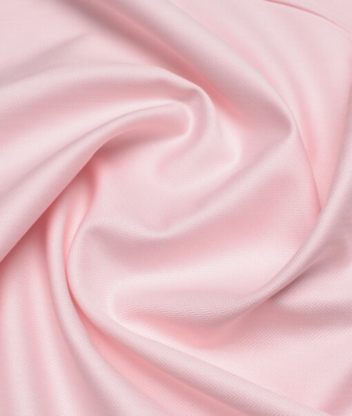 Reid & Taylor  Giza Cotton Striped Shirting Fabric (Pink)