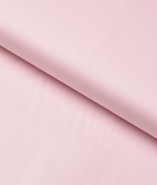 Reid & Taylor  Giza Cotton Striped Shirting Fabric (Pink)