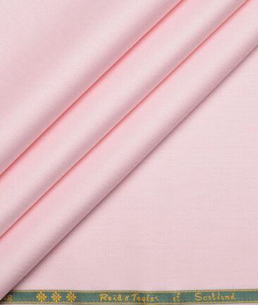 Reid & Taylor  Giza Cotton Striped Shirting Fabric (Pink)