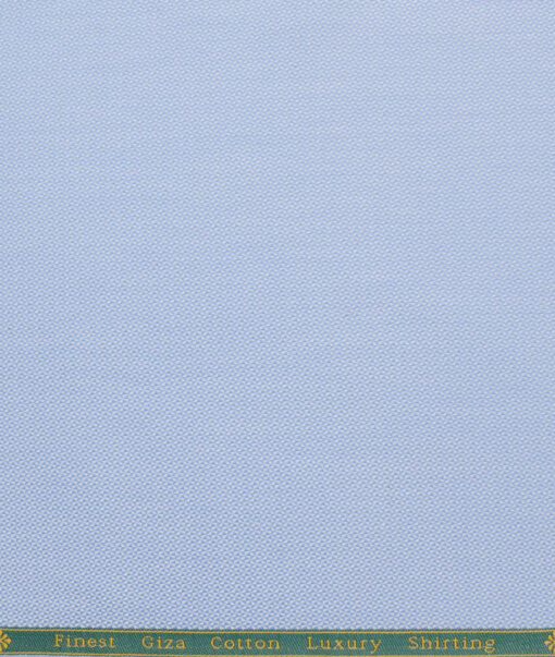 Reid & Taylor  Giza Cotton Structured Shirting Fabric (Sky Blue)