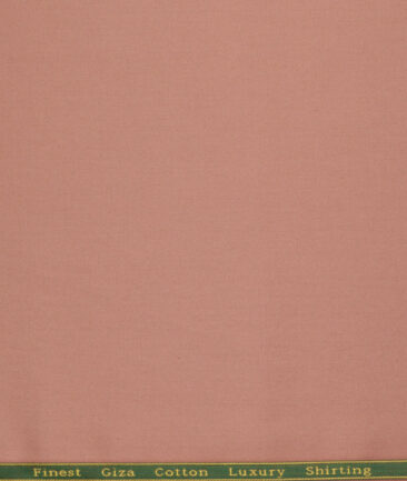 Reid & Taylor Giza Cotton Solids Shirt or Kurta Pajama Fabric (Coral Orange) - Image 5