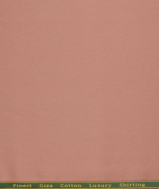 Reid & Taylor Giza Cotton Solids Shirt or Kurta Pajama Fabric (Coral Orange) - Image 5