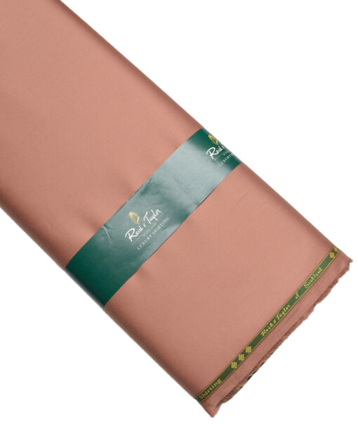 Reid & Taylor Giza Cotton Solids Shirt or Kurta Pajama Fabric (Coral Orange) - Image 6