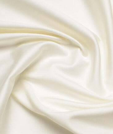 Reid & Taylor  Giza Cotton Solids Shirt or Kurta Pajama Fabric (Cream) - Image 3