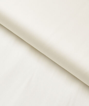 Reid & Taylor  Giza Cotton Solids Shirt or Kurta Pajama Fabric (Cream) - Image 5