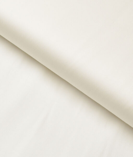 Reid & Taylor  Giza Cotton Solids Shirt or Kurta Pajama Fabric (Cream) - Image 5