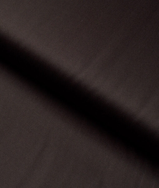 Reid & Taylor  Giza Cotton Solids Shirt or Kurta Pajama Fabric (Dark Chocolate Brown) - Image 4