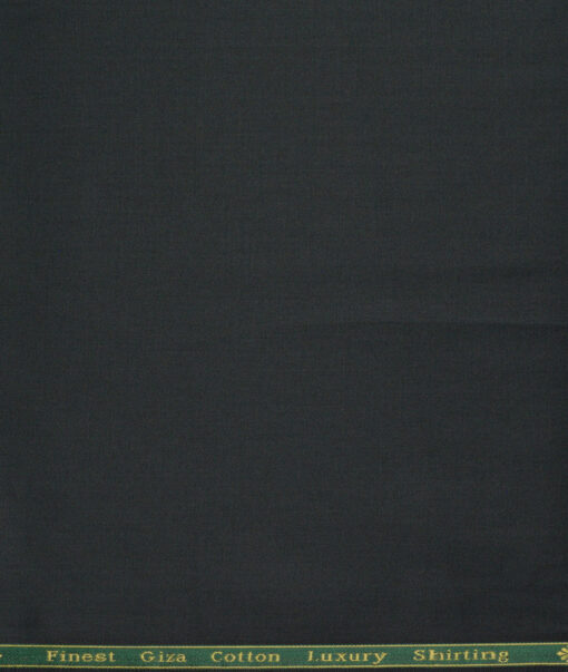Reid & Taylor  Giza Cotton Solids Shirt or Kurta Pajama Fabric (Dark Green) - Image 5