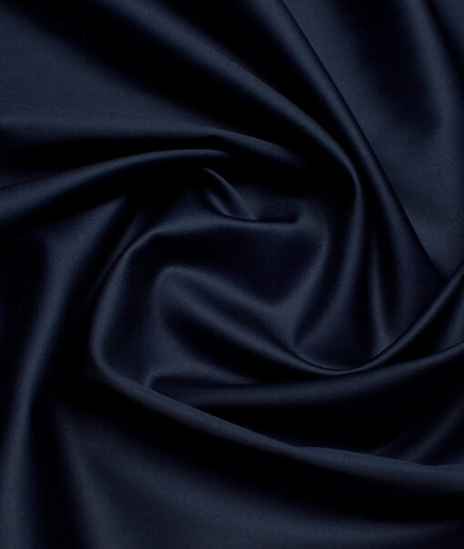 Reid & Taylor  Giza Cotton Solids Shirt or Kurta Pajama Fabric (Dark Royal Blue) - Image 3