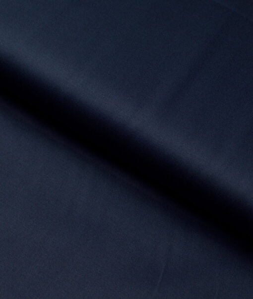 Reid & Taylor  Giza Cotton Solids Shirt or Kurta Pajama Fabric (Dark Royal Blue) - Image 4