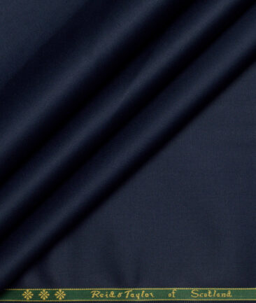 Reid & Taylor  Giza Cotton Solids Shirt or Kurta Pajama Fabric (Dark Royal Blue)