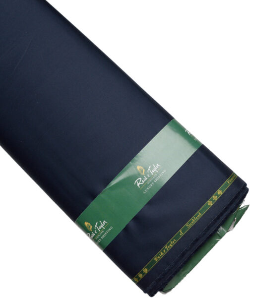 Reid & Taylor  Giza Cotton Solids Shirt or Kurta Pajama Fabric (Dark Royal Blue) - Image 6