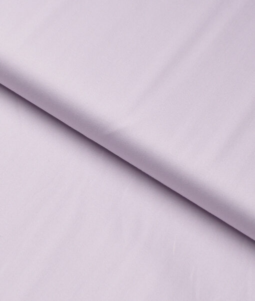 Reid & Taylor  Giza Cotton Solids Shirt or Kurta Pajama Fabric (Light Lavander Purple) - Image 4