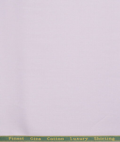 Reid & Taylor  Giza Cotton Solids Shirt or Kurta Pajama Fabric (Light Lavander Purple) - Image 5