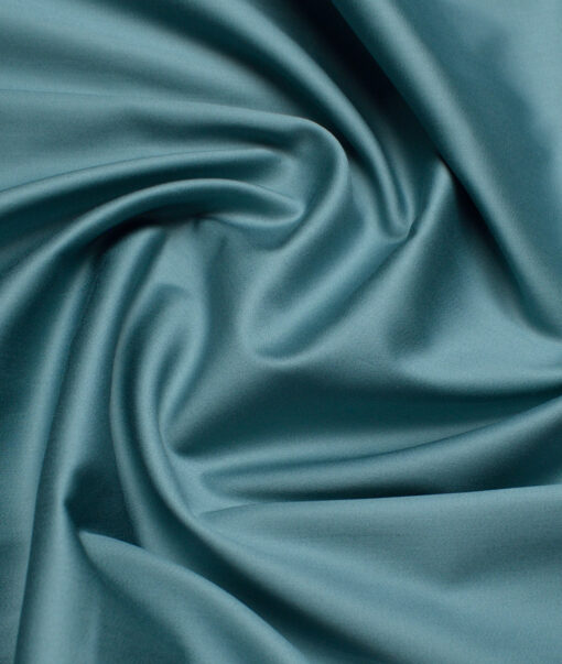Reid & Taylor  Giza Cotton Solids Shirt or Kurta Pajama Fabric (Light Sea Green) - Image 3